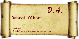 Dobrai Albert névjegykártya